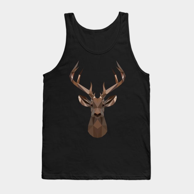 deer low poly effect Tank Top by SBOSE3